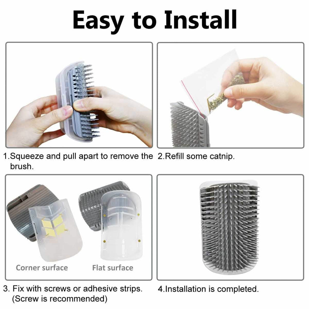 2-Pack: Soft Cat Corner Self Groomer Brush