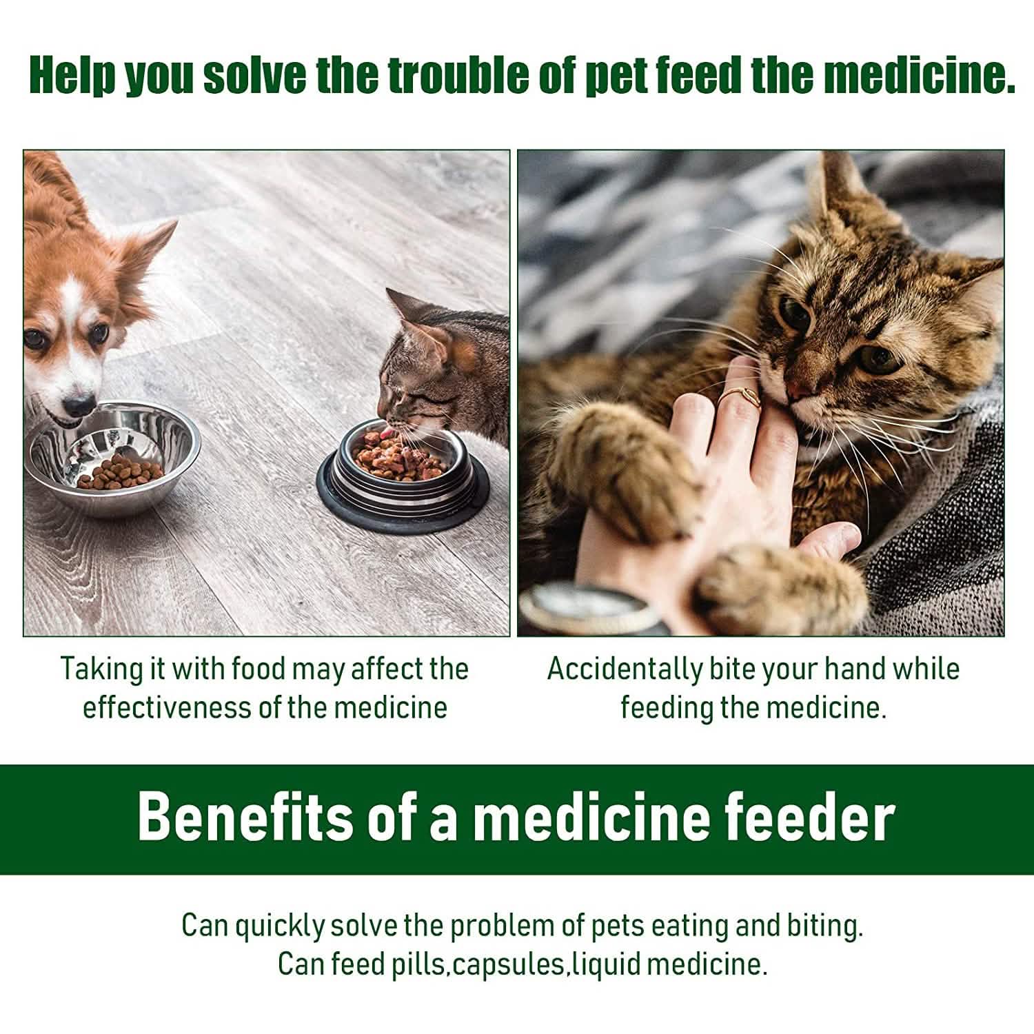 2-Piece: Pet Tablet Syringe Pusher