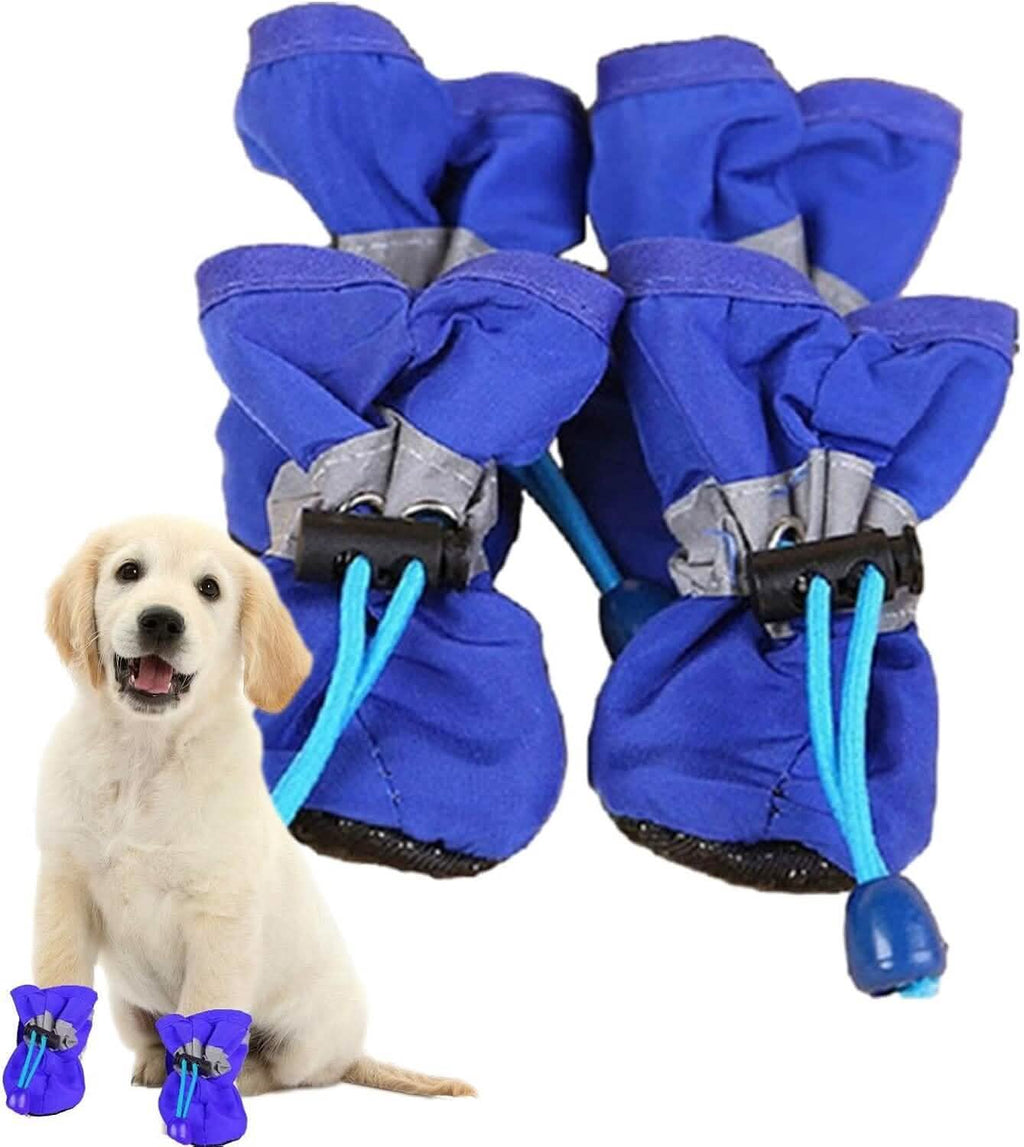 4-Pieces: Water-Resistant Dog Bootie Shoes