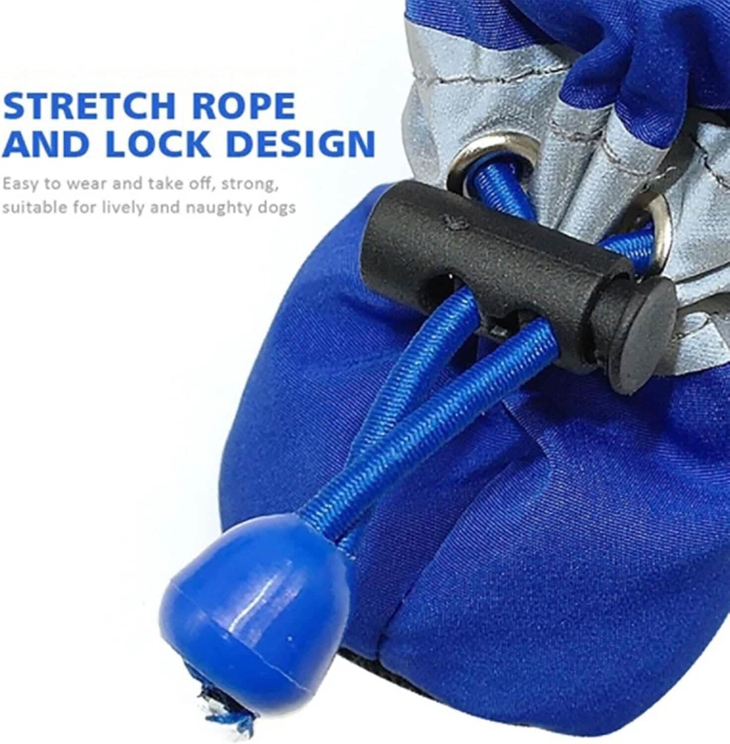 4-Pieces: Water-Resistant Dog Bootie Shoes