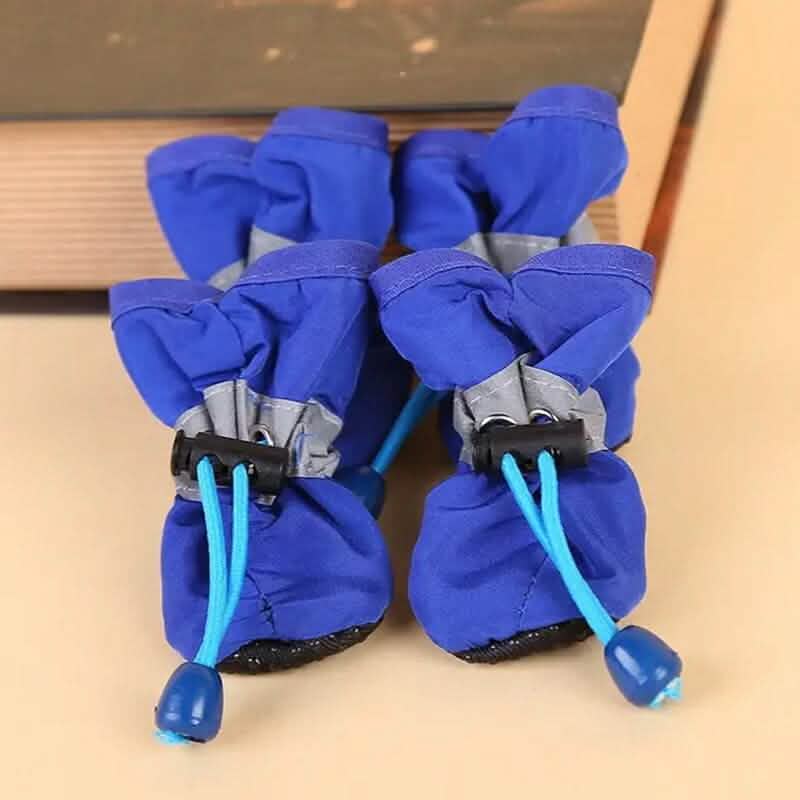 4-Pieces: Water-Resistant Dog Bootie Shoes