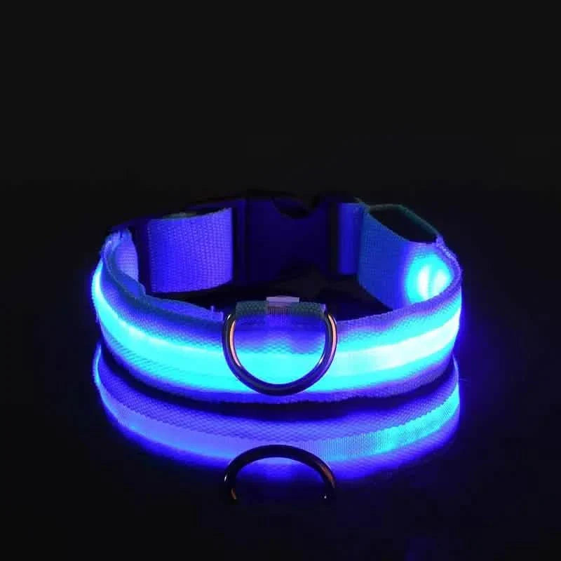 LED Dog Collars Light Adjustable Flashing Luminous Collar Night Anti-Lost