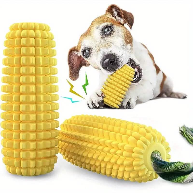 Puppy Dog Teeth Chew Squeaky Interactive Corn Toy